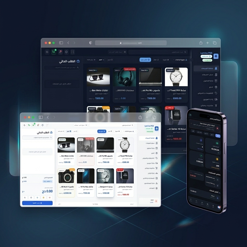 واجهة برنامج لومينا لنقاط البيع